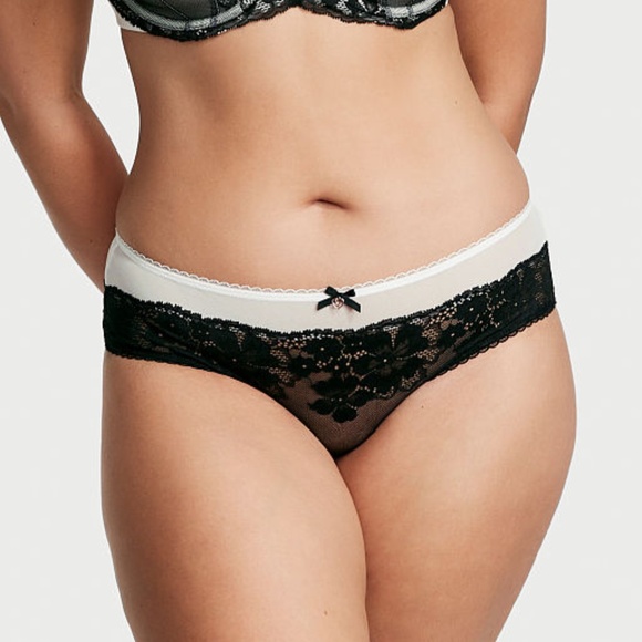 Victoria's Secret Mesh Hiphugger Panty White Coconut XL NEW - Picture 6 of 6